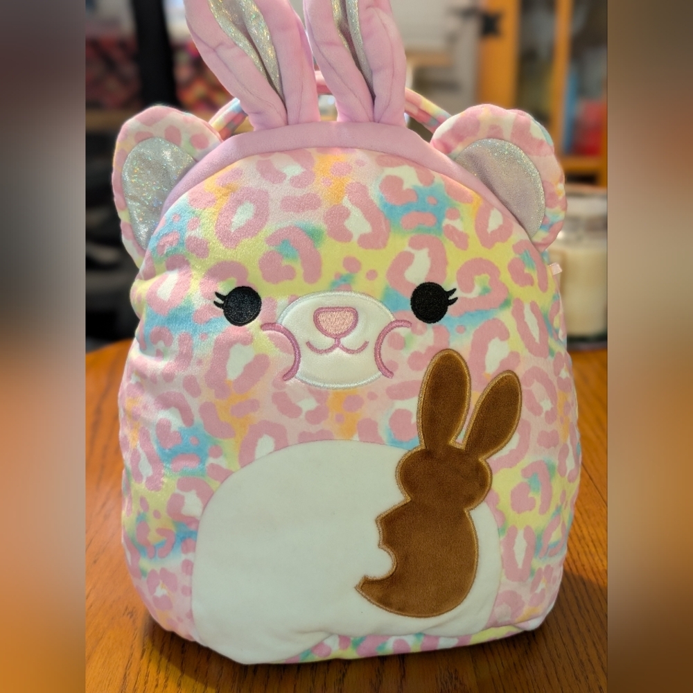 Squishmallow Colorful Bunny Plush Easter Basket